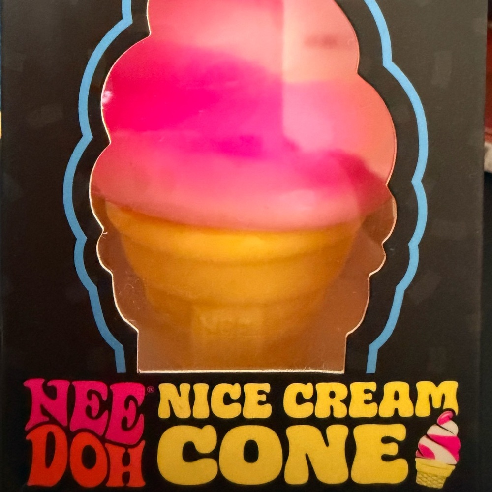 NeeDoh Kids Pink Ice Cream Cone Squishy Toy